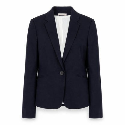 H&M Womens Blue Polyester Jacket Suit Jacket Size 4