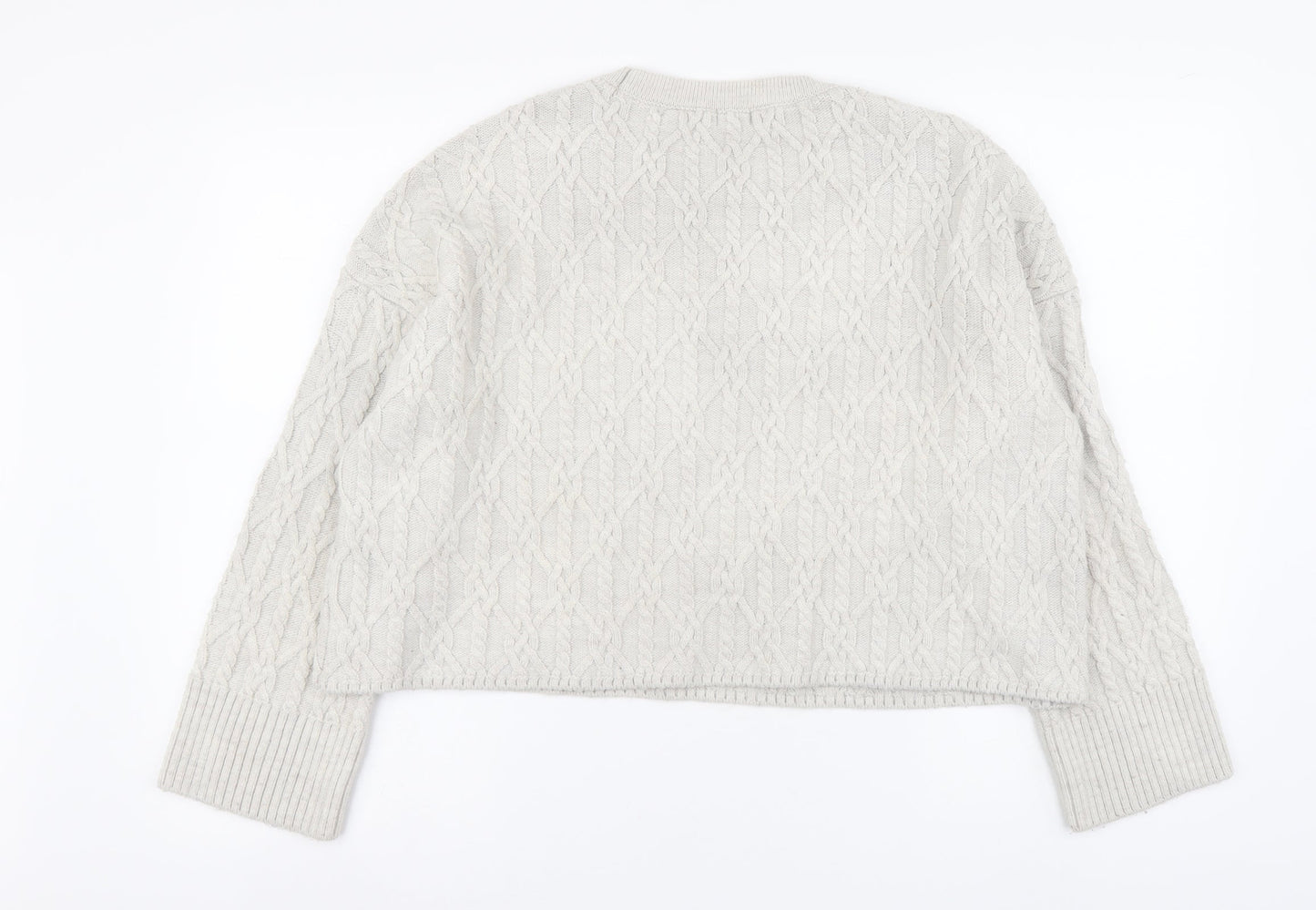 River Island Womens Grey Round Neck Acrylic Pullover Jumper Size M