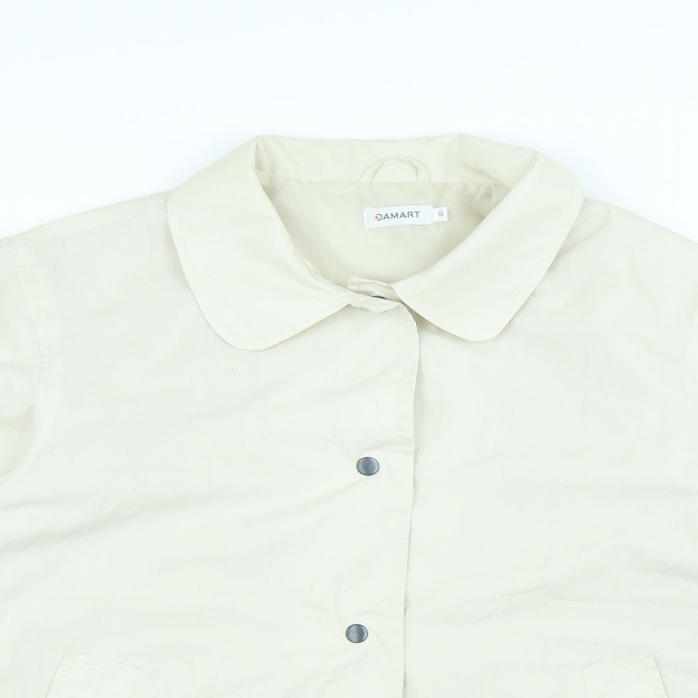 Damart Womens Beige Jacket Size 16 Button