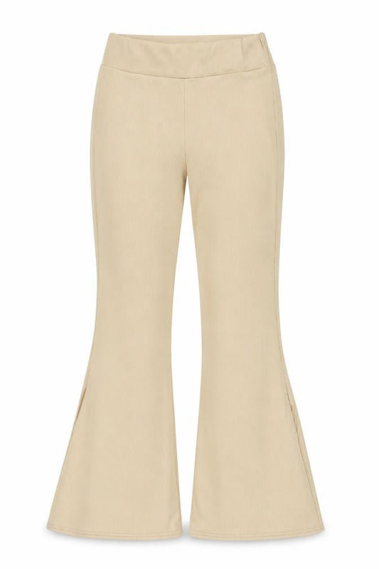 T.F.L Womens Beige Polyester Trousers Size 14 L33 in Regular