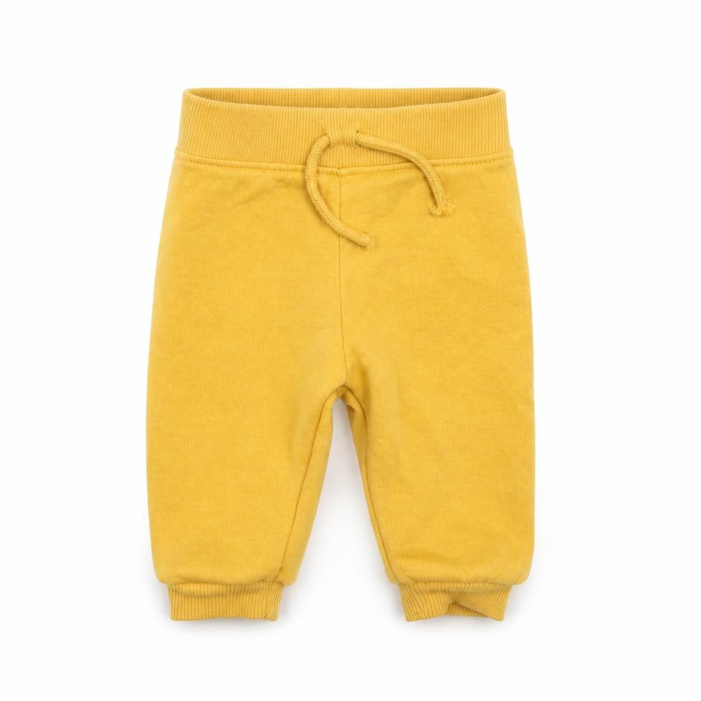 Primark Boys Yellow Cotton Jogger Trousers Size 3-6 Months Drawstring