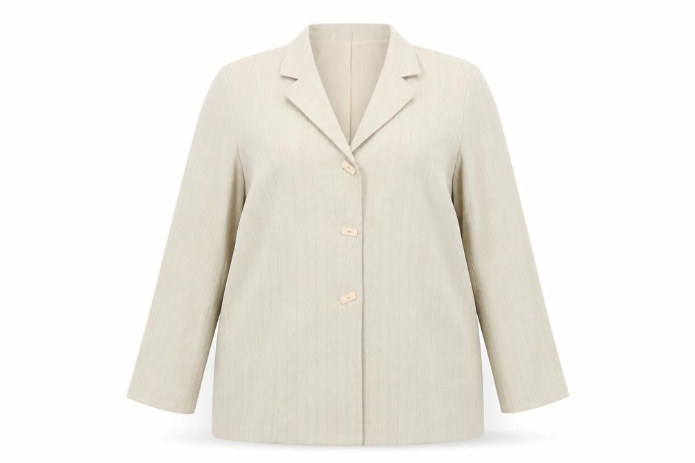BHS Womens Green Striped Jacket Blazer Size 18 Button