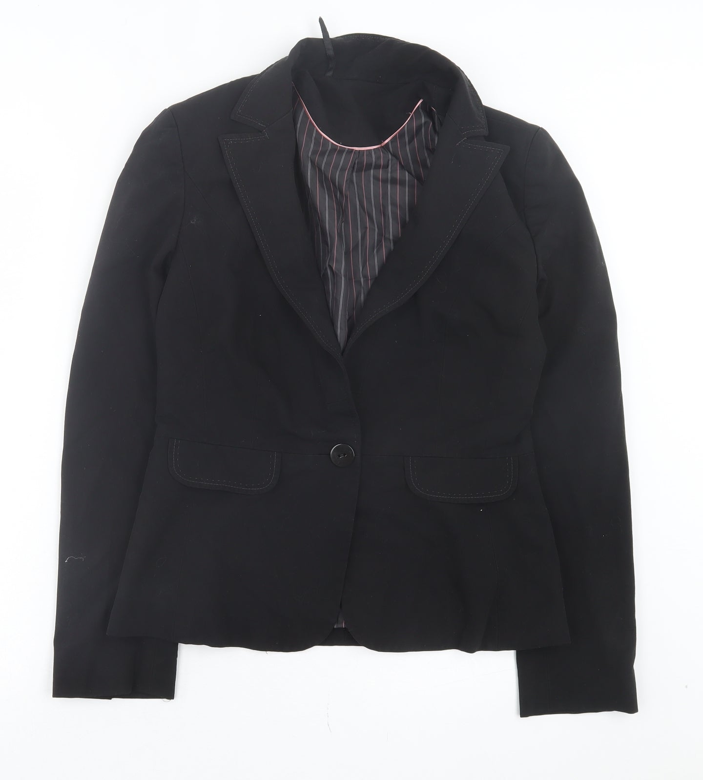 Dorothy Perkins Womens Black Jacket Blazer Size 10 Button