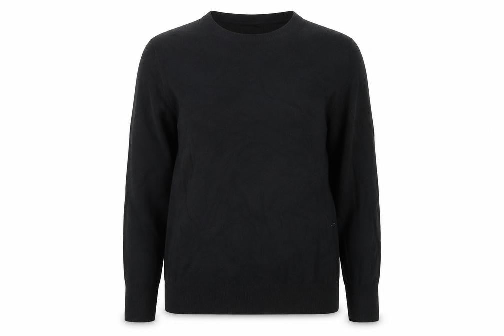 Savida Womens Black Crew Neck Viscose Pullover Jumper Size S