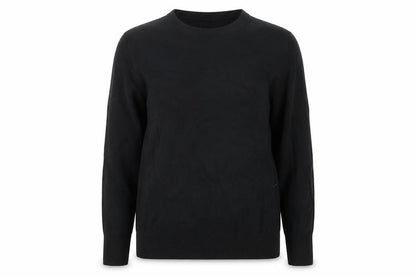 Savida Womens Black Crew Neck Viscose Pullover Jumper Size S