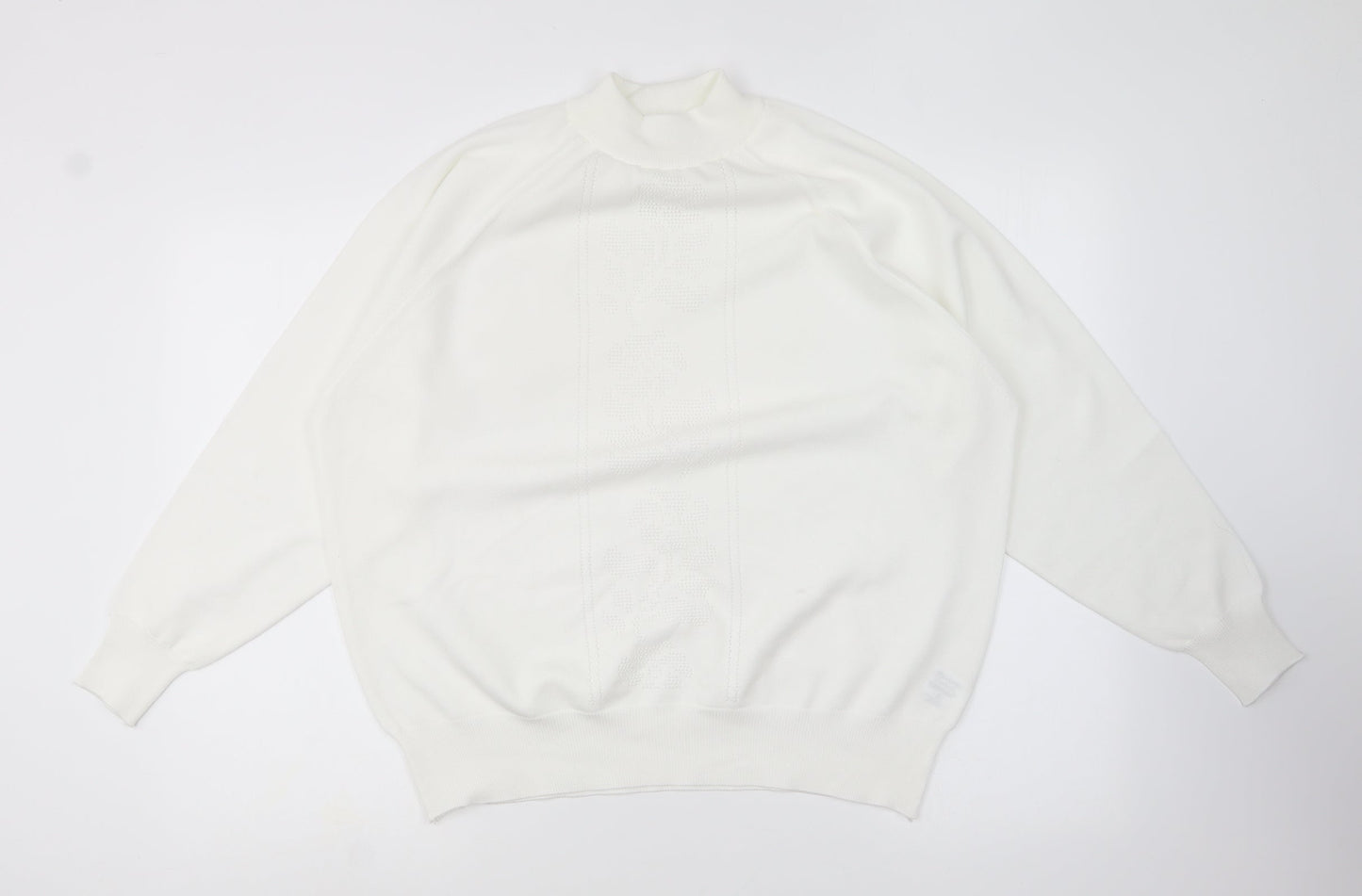 Berkertex Womens White Round Neck Polyester Pullover Jumper Size 20