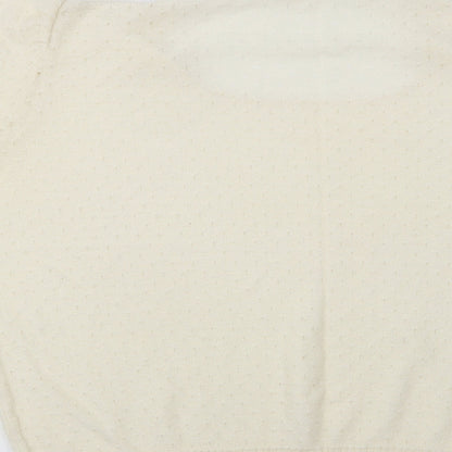 Duke Womens Ivory Round Neck Cotton Pullover Jumper Size 18
