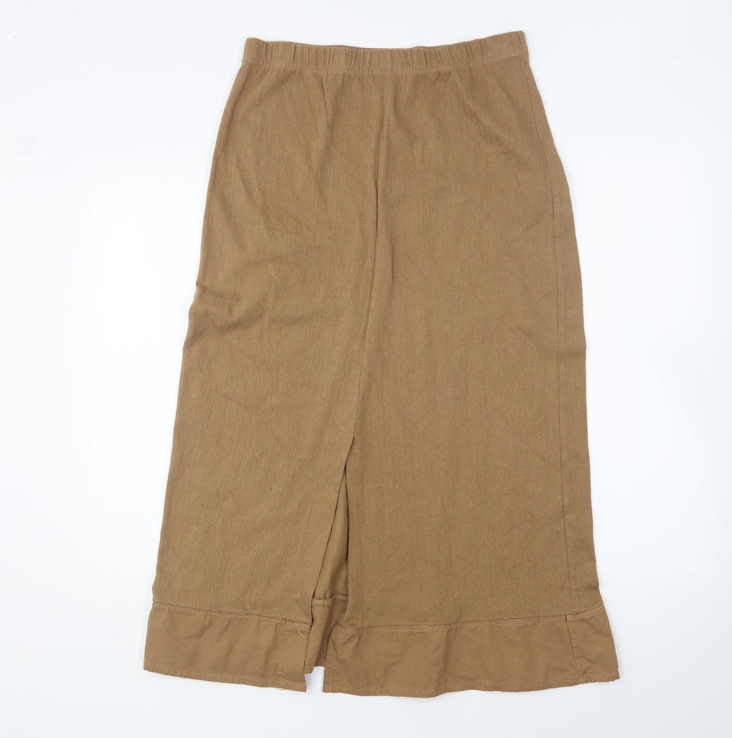 Preworn Womens Brown Cotton A-Line Skirt Size L