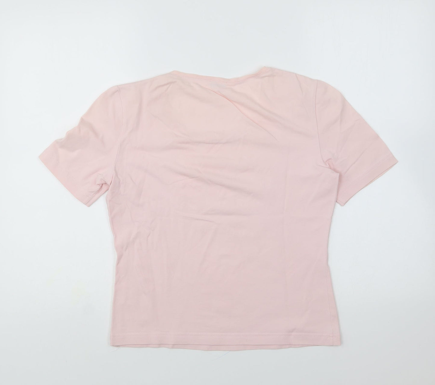 Gerry Weber Womens Pink Polyester Basic T-Shirt Size 12 Round Neck