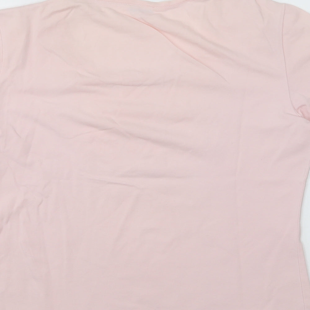 Gerry Weber Womens Pink Polyester Basic T-Shirt Size 12 Round Neck