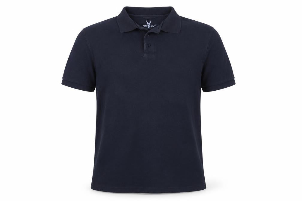 Alpine Expedition Mens Blue Cotton Polo Size L Collared Button