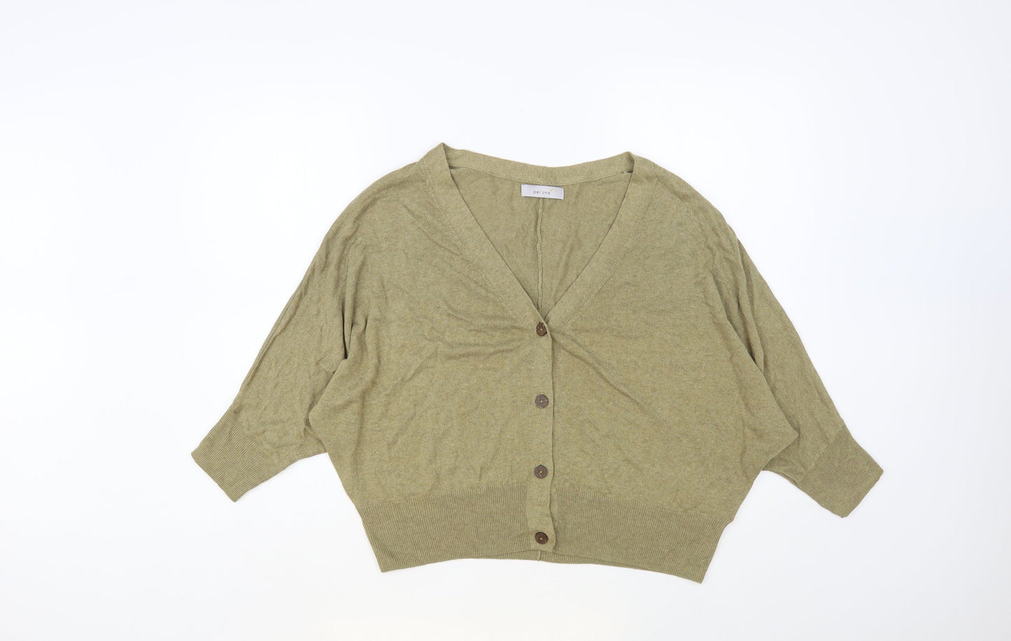 Per Una Womens Beige V-Neck Viscose Cardigan Jumper Size L