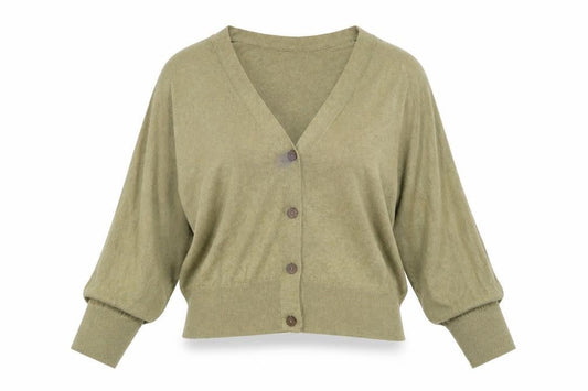 Per Una Womens Beige V-Neck Viscose Cardigan Jumper Size L