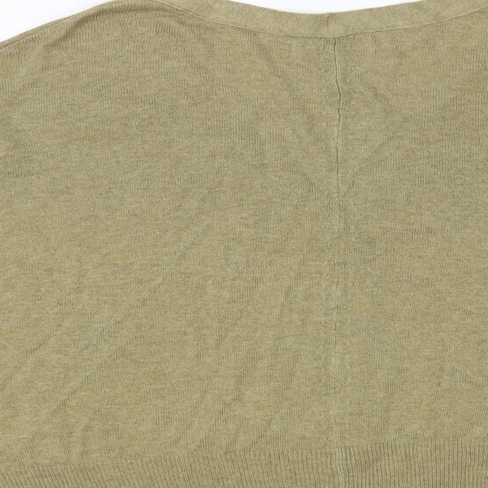 Per Una Womens Beige V-Neck Viscose Cardigan Jumper Size L
