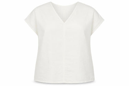 Primark Womens White Polyester Basic Blouse Size 14 V-Neck