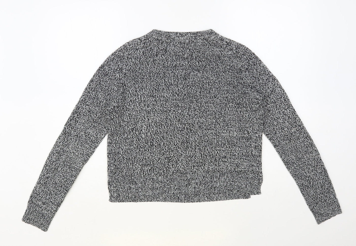 H&M Womens Grey Crew Neck Acrylic Pullover Jumper Size XS