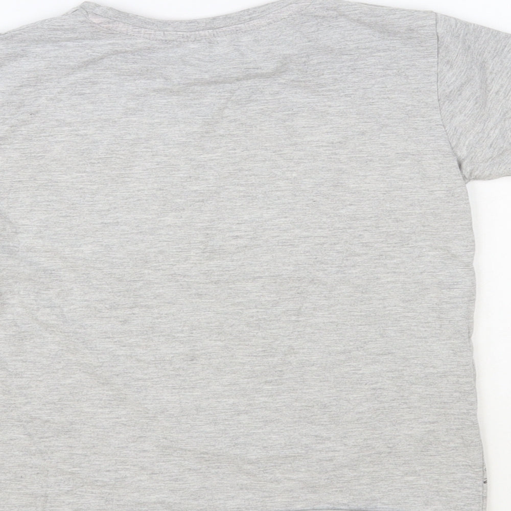 Dunnes Stores Boys Grey Cotton Pullover T-Shirt Size 6-7 Years Crew Neck Pullover - Skate
