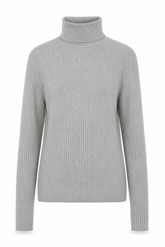 Primark Womens Grey Roll Neck Acrylic Pullover Jumper Size 12