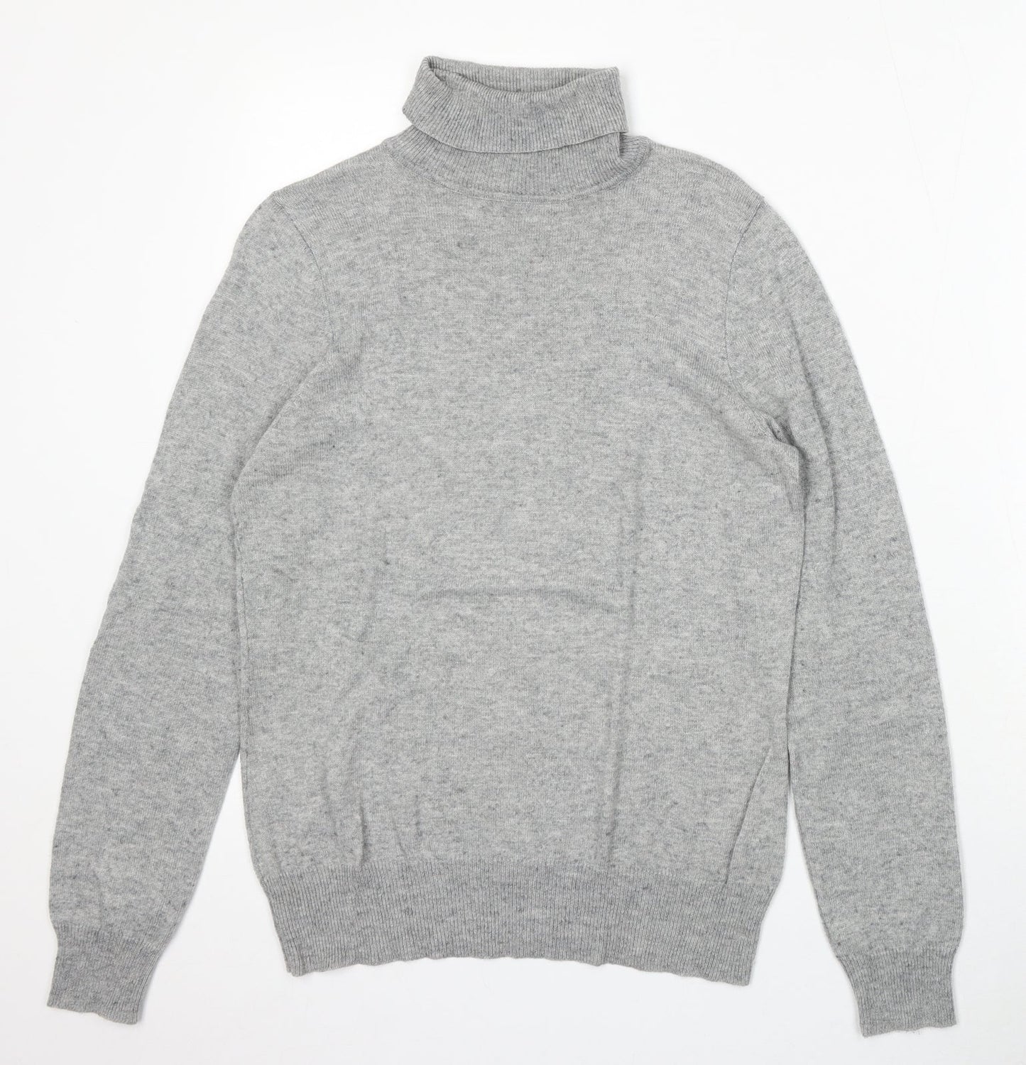 BHS Womens Grey Roll Neck Polyester Pullover Jumper Size 10