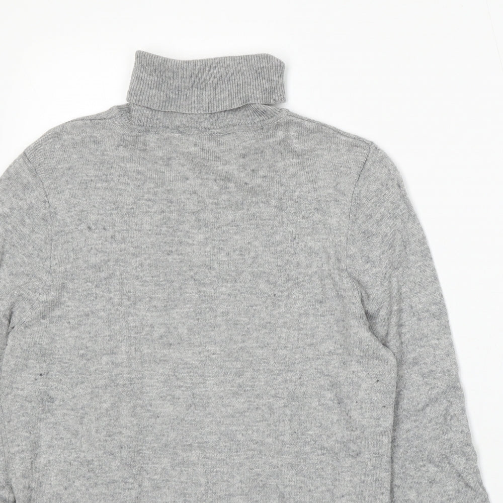 BHS Womens Grey Roll Neck Polyester Pullover Jumper Size 10