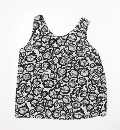 Atmosphere Womens Multicoloured Floral Viscose Basic Tank Size 12 Round Neck