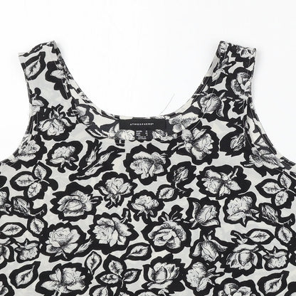 Atmosphere Womens Multicoloured Floral Viscose Basic Tank Size 12 Round Neck