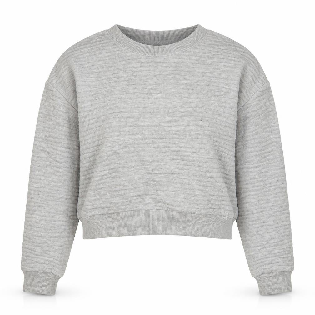 Reebok Womens Grey Cotton Pullover Sweatshirt Size 4 Pullover