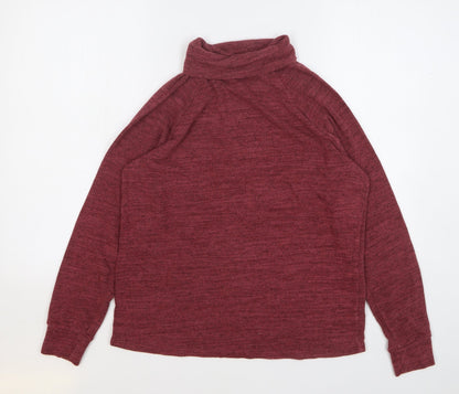 Next Womens Red Roll Neck Viscose Pullover Jumper Size 10