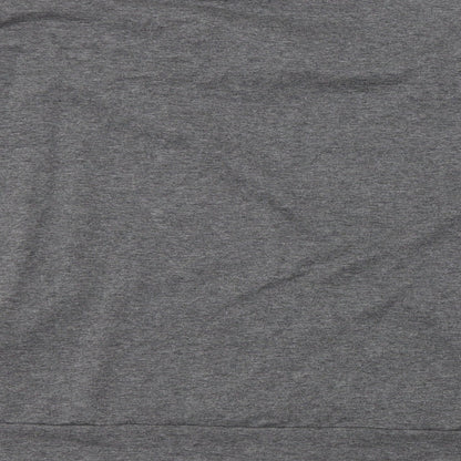Preworn Womens Grey Polyester Basic T-Shirt Size M Round Neck