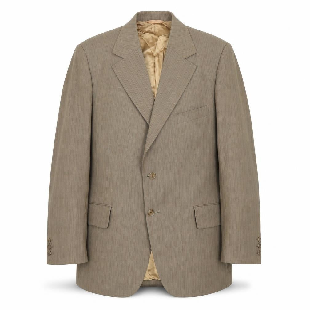 Charles Blades Mens Brown Polyester Jacket Suit Jacket Size 36