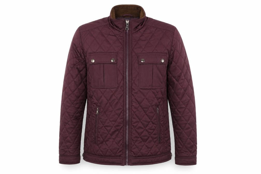 Dunnes Stores Womens Purple Quilted Coat Size M Zip