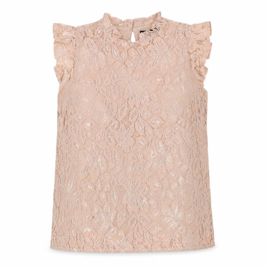 Atmosphere Womens Pink Floral Nylon Basic Tank Size 12 High Neck - Lace