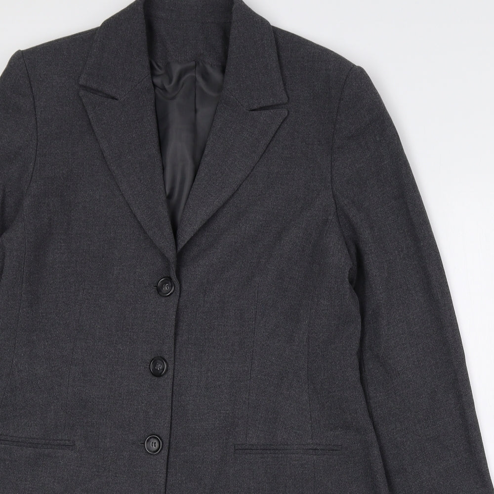 Dorothy Perkins Womens Grey Viscose Jacket Suit Jacket Size 12