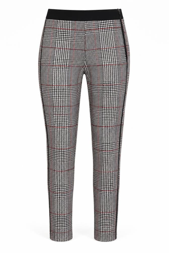 Topshop Womens Multicoloured Plaid Polyester Trousers Size 10 L29 in Regular Zip