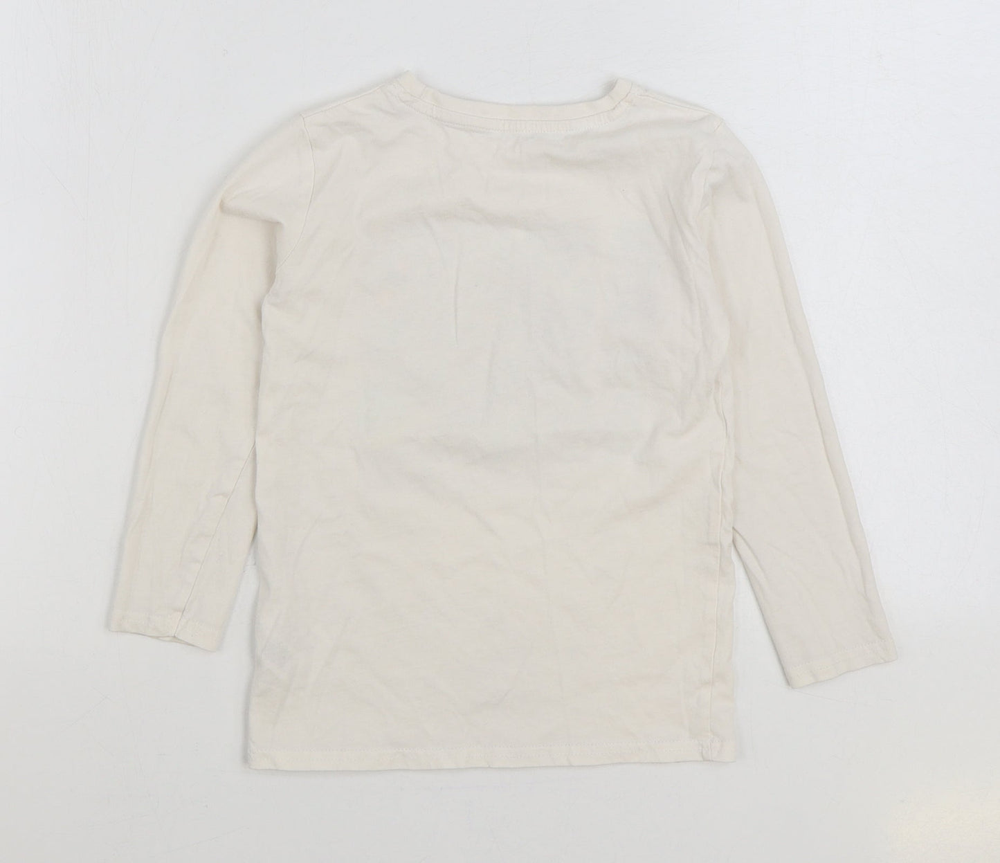 Dunnes Stores Boys White 100% Cotton Basic T-Shirt Size 6-7 Years Round Neck Pullover - New York
