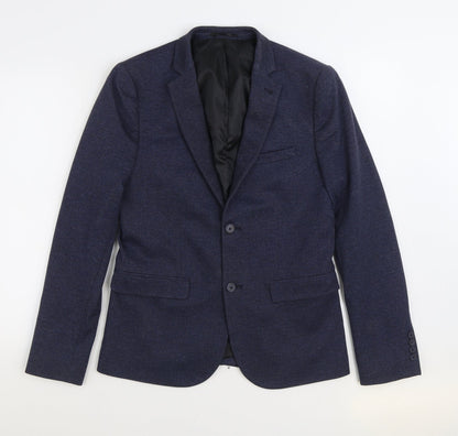 New Look Mens Blue Polyester Jacket Suit Jacket Size 38