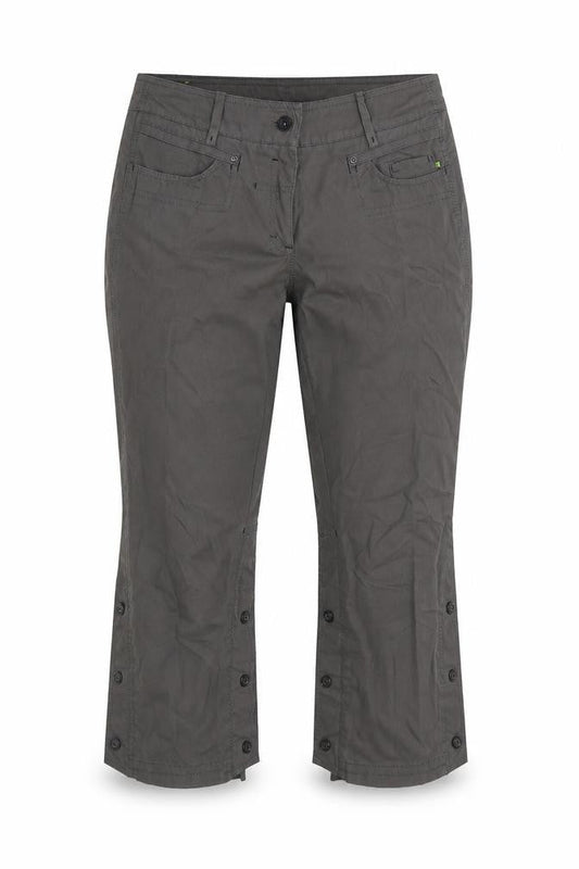 Marccain Sports Mens Grey Cotton Cropped Trousers Size 34 in L25 in Regular Zip