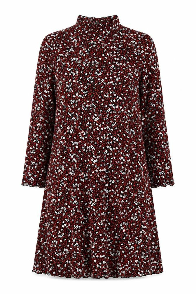 Primark Womens Multicoloured Geometric Polyester A-Line Size 6 High Neck Pullover