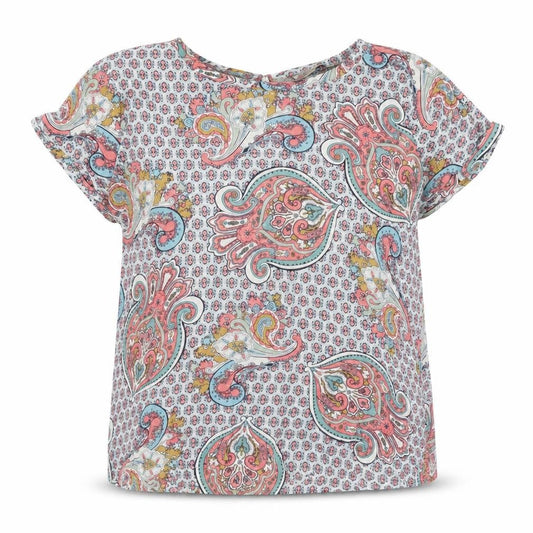 Marks and Spencer Womens Multicoloured Paisley Polyester Basic Blouse Size M Round Neck