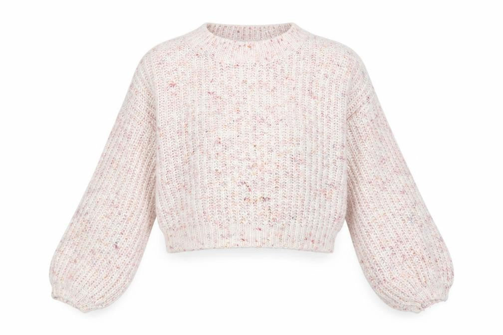 Primark Womens Pink Round Neck Acrylic Pullover Jumper Size 2XS