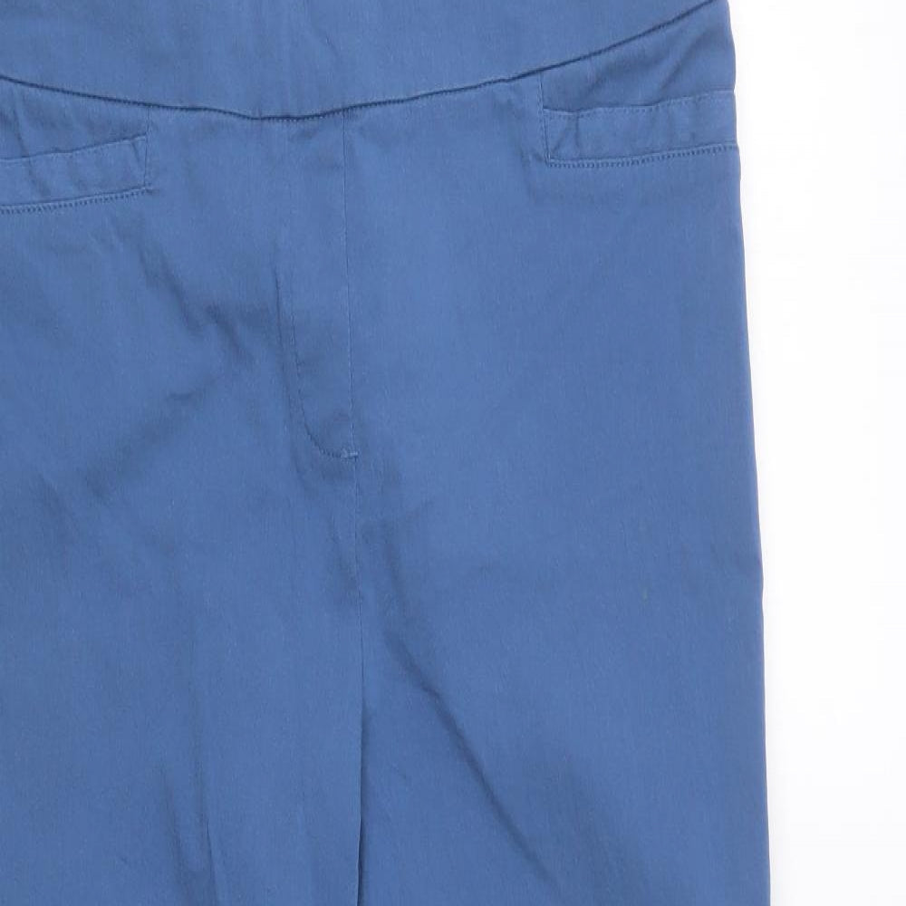 Jasmine & Juliana Womens Blue Viscose Trousers Size 14 L23 in Regular