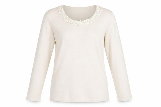 Country Casuals Womens Beige Boat Neck Viscose Pullover Jumper Size M