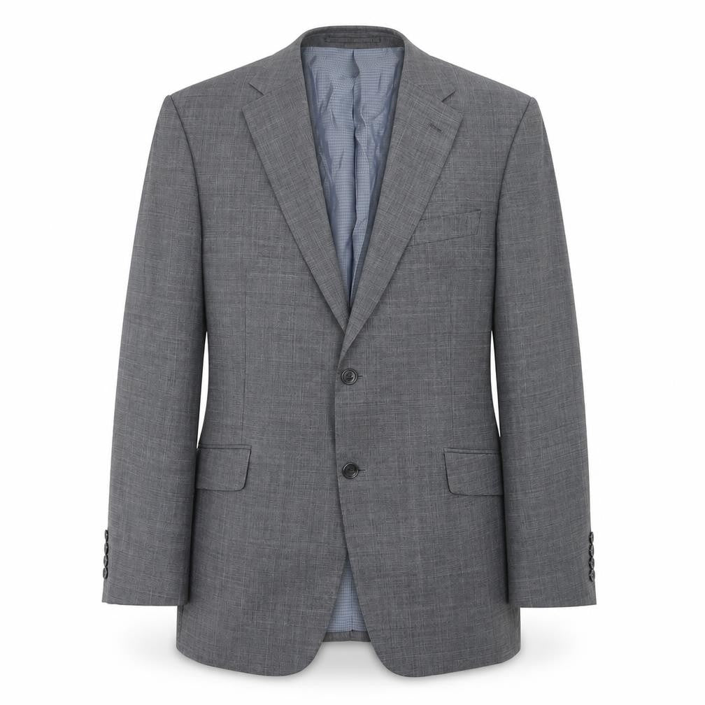 Marks & Spencer Mens Grey Plaid Wool Jacket Suit Jacket Size 40