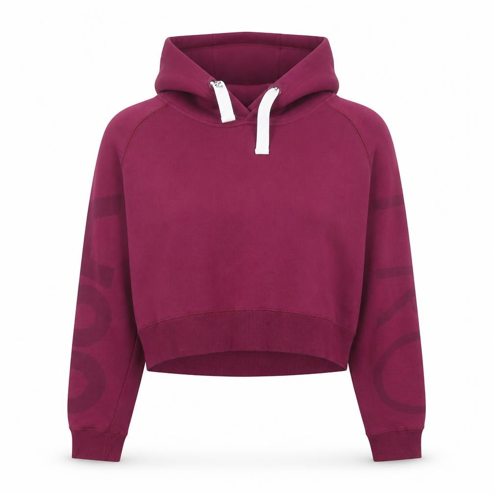 usa Womens Purple Cotton Pullover Hoodie Size 8 Pullover - Crop