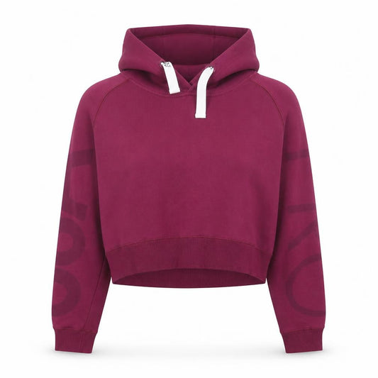 usa Womens Purple Cotton Pullover Hoodie Size 8 Pullover - Crop