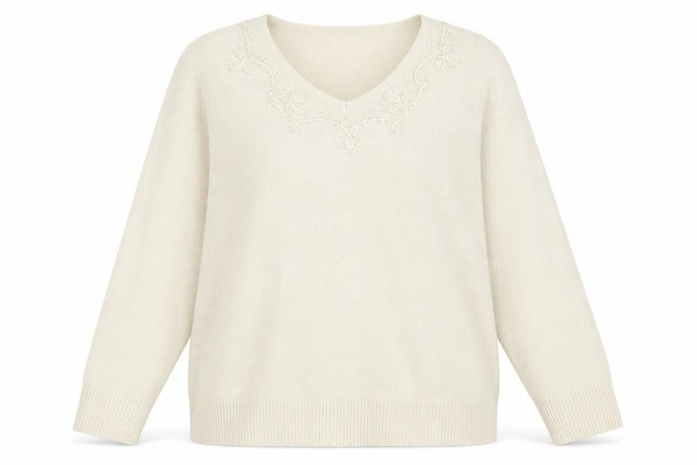 Bonmarché Womens Gold V-Neck Acrylic Pullover Jumper Size XL