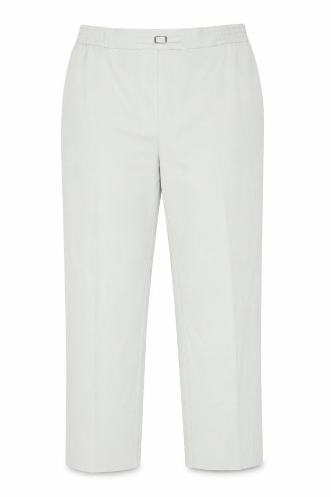 Oscar Womens Grey Polyester Trousers Size 14 L27 in Regular Buckle