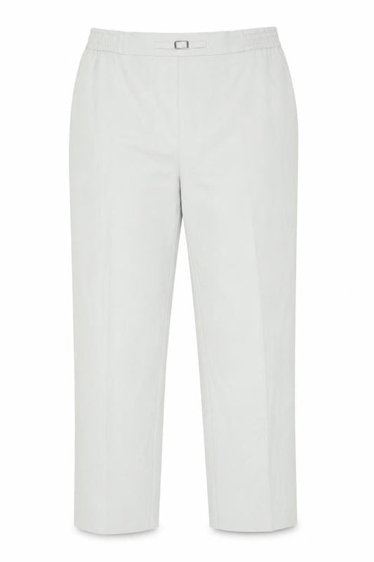 Oscar Womens Grey Polyester Trousers Size 14 L27 in Regular Buckle