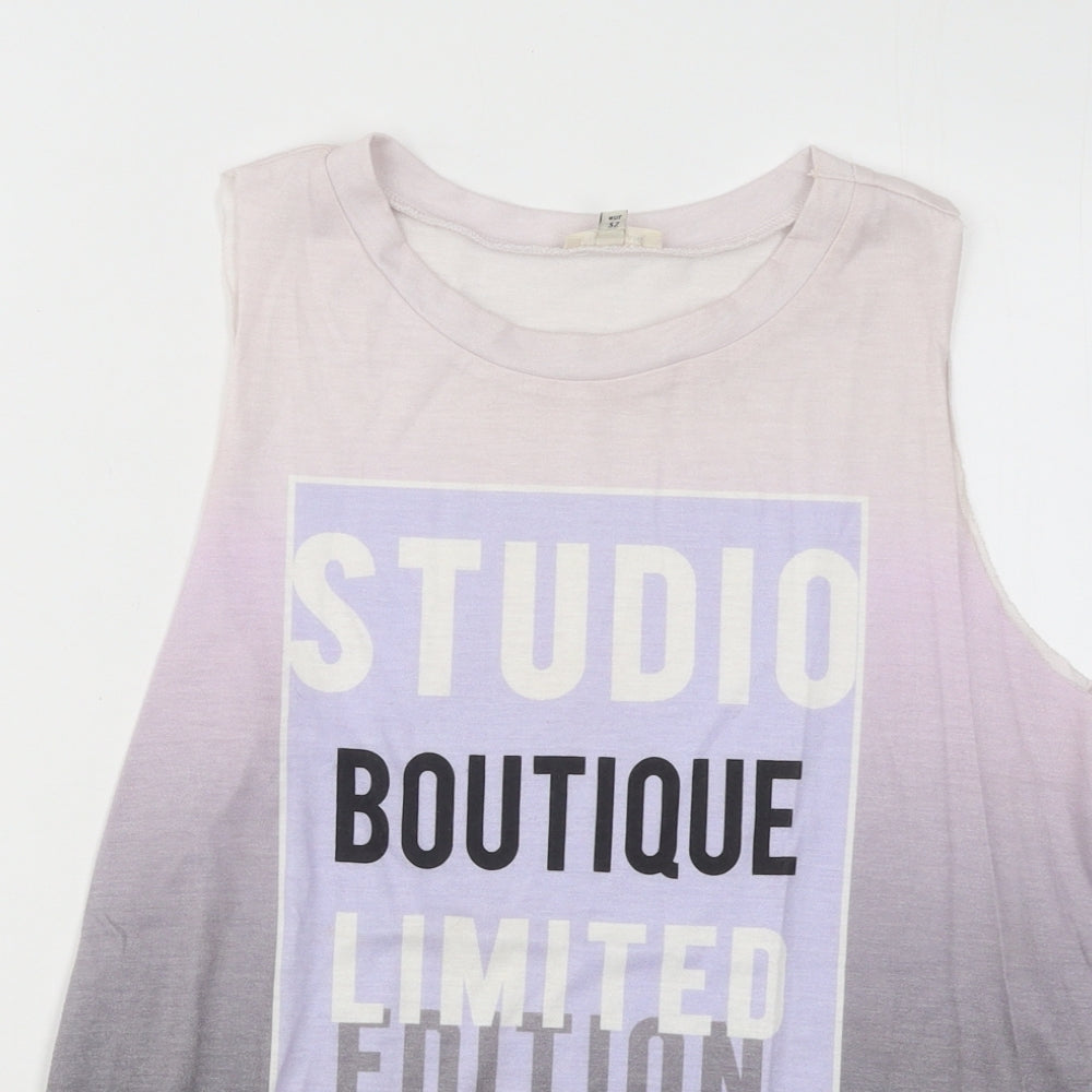 River Island Womens Multicoloured Polyester Basic Tank Size 6 Round Neck - Studio Boutique Limited