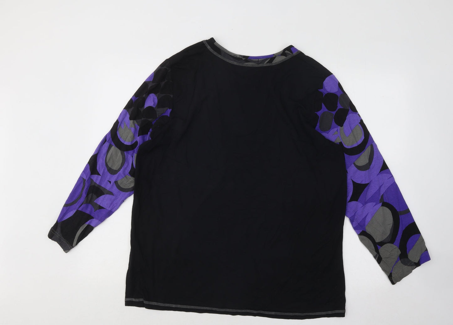 Signature Experience Womens Multicoloured Roll Neck Geometric Viscose Full Zip Jumper Size 2XL